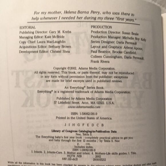 The Everything Baby’s First Year Book by Tekla S. Nee - Picture 7 of 12